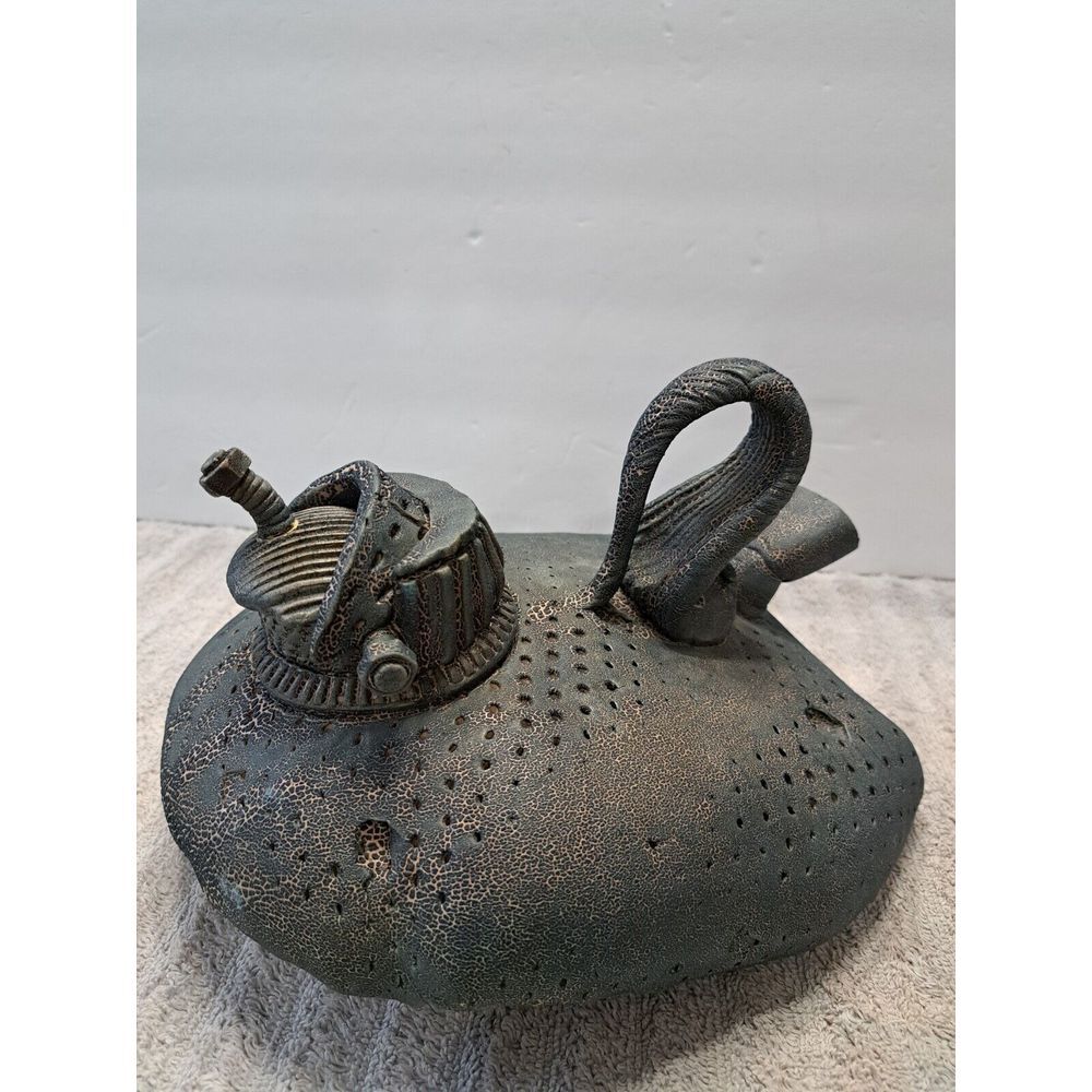 Vintage Signed Pottery Art Teapot‎ Tea Pot serveware Vintage Made 2002 Unique